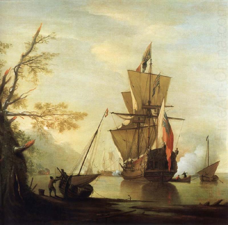 Monamy, Peter Stern view of the Royal Caroline china oil painting image